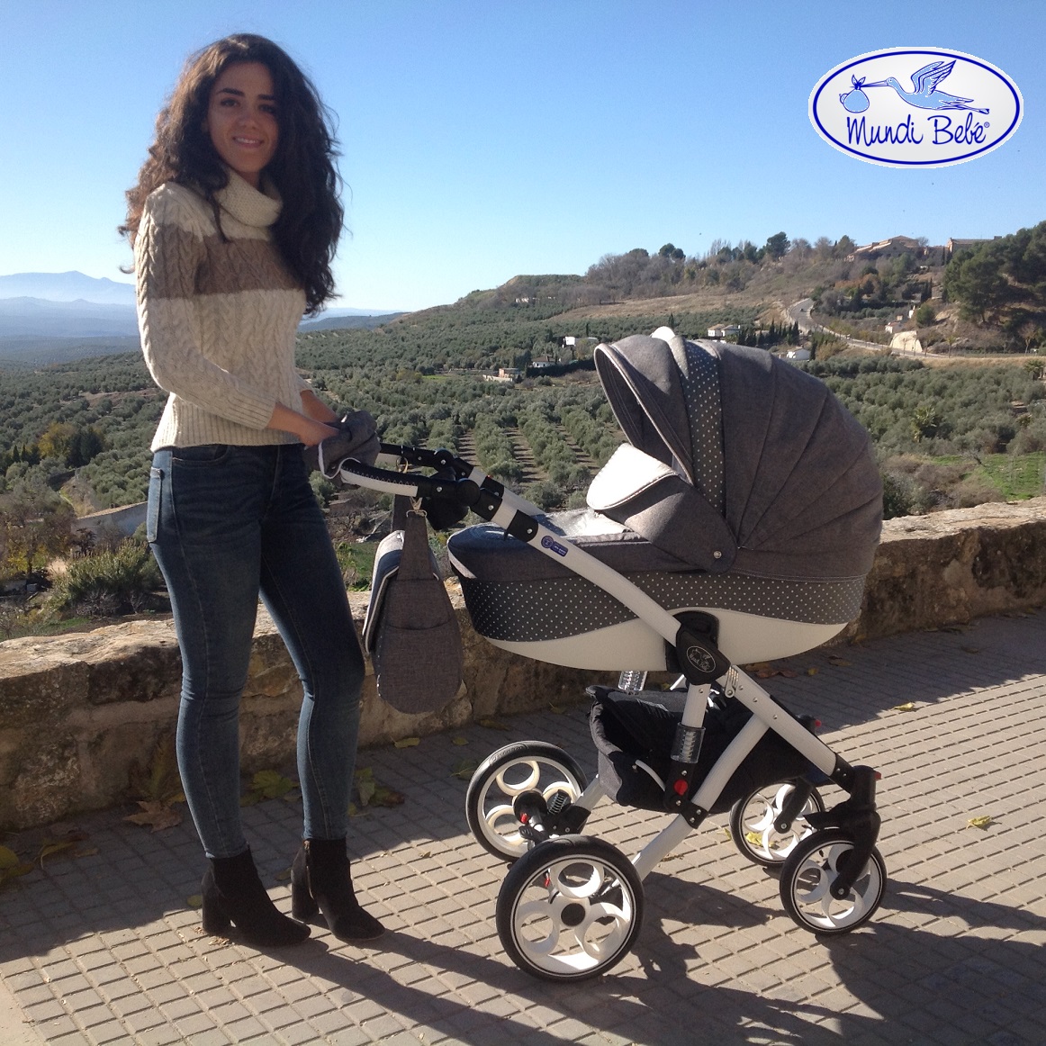 coches de bebe Mundi Bebé Nathaly Topos Gris 2017